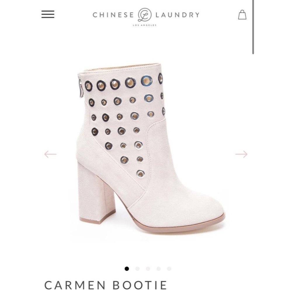Chinese Laundry Carmen Pink Studded suede booties - Picture 2 of 14